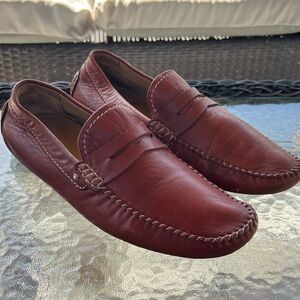 Robert Zur Sven Men’s Leather Penny Loafers Driving Moccasins Brown Size 11.5M